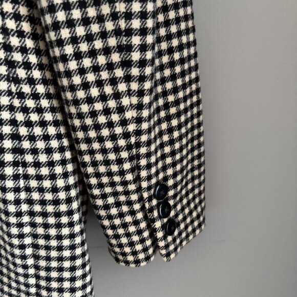 Vintage 100% wool Black and White Checkered Blazer - Picture 6 of 12